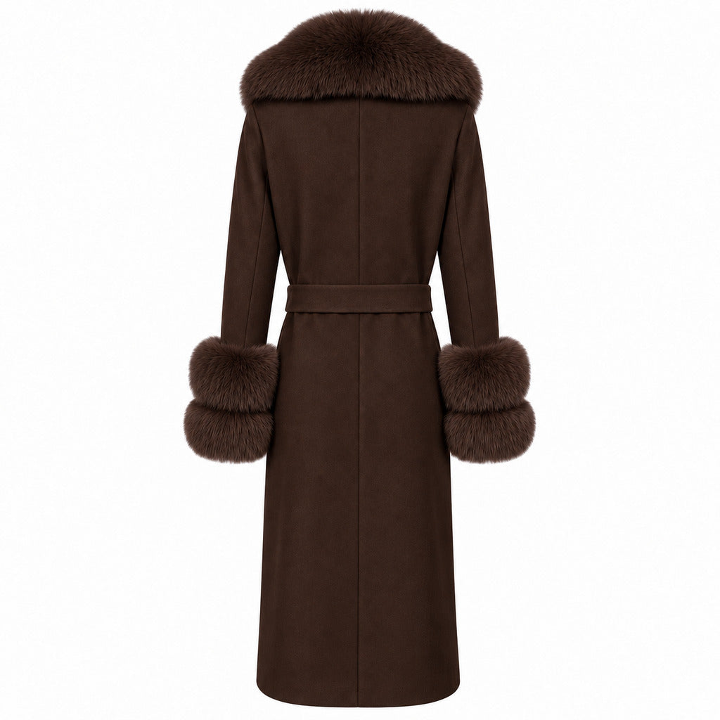 loro piana tessuto - cappotto pelliccia