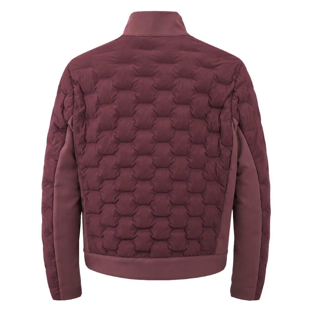 Parajumpers – Sindou burgundy quilted jacket – back packshot showing quilted panel and ribbed hem