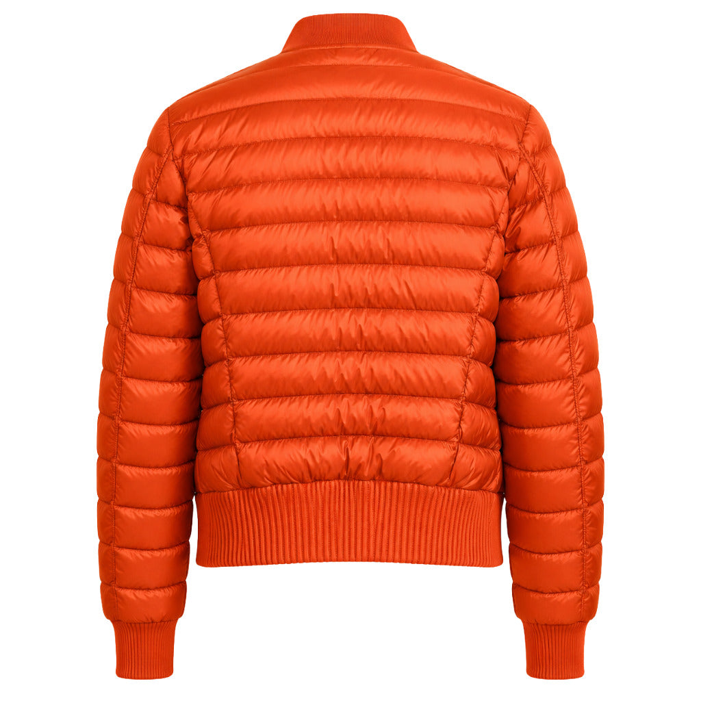 Parajumpers – Leila orange quilted down jacket – rear flat packshot showing horizontal quilting