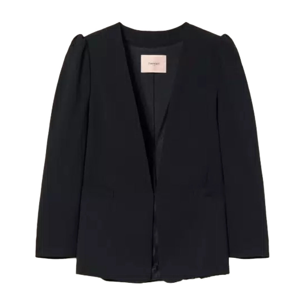 Twinset – black blazer with puff sleeves – image 1