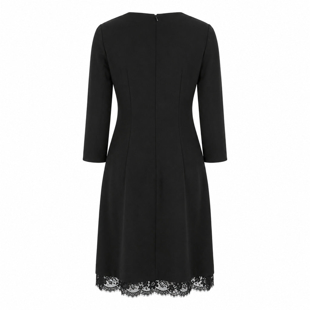 dolce & gabbana - abito a maniche lunghe con pizzo