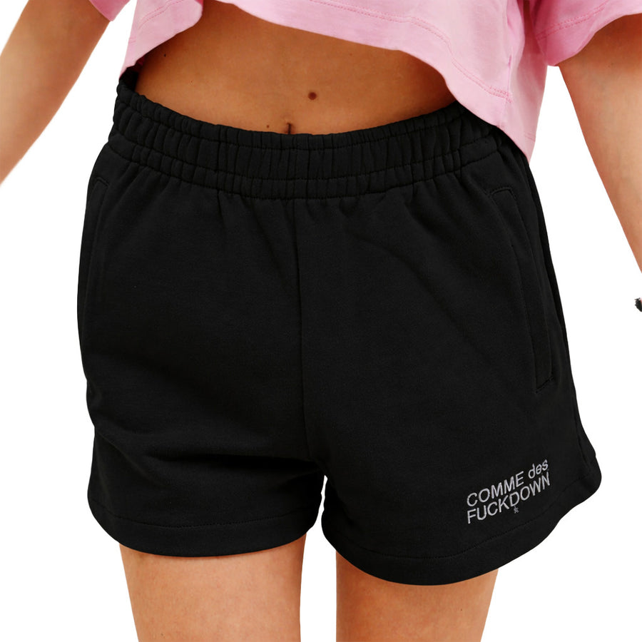 Comme Des Fuckdown Black Cotton Shorts