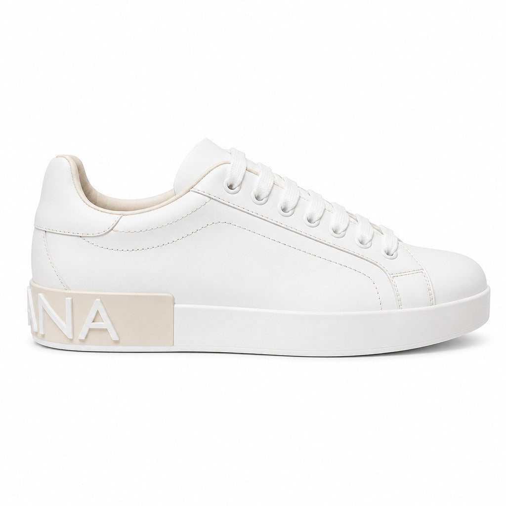 dolce & gabbana - sneaker portofino bianca & beige