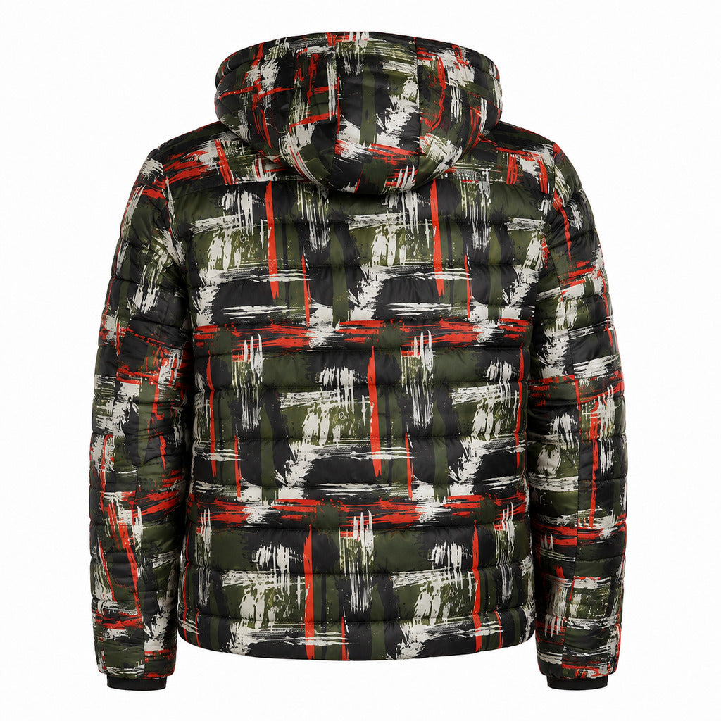 Moose Knuckles – Pumino QLTD multicolour hooded puffer jacket – back flat view
