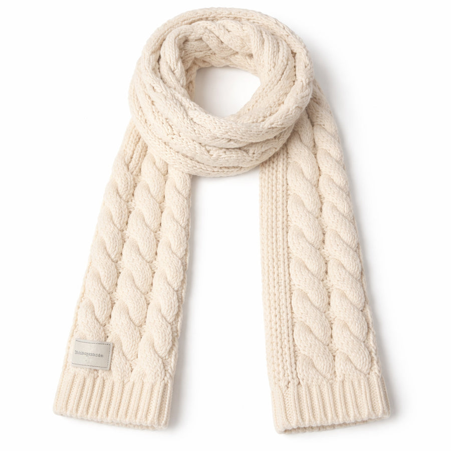 Hinnominate White Knit Scarf