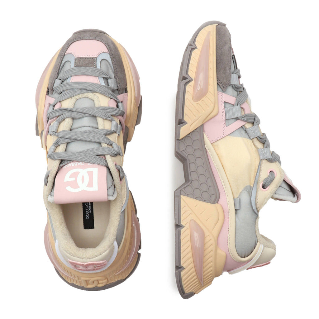 Dolce & Gabbana – beige D-Sink Airmaster sneakers – top view beside side profile