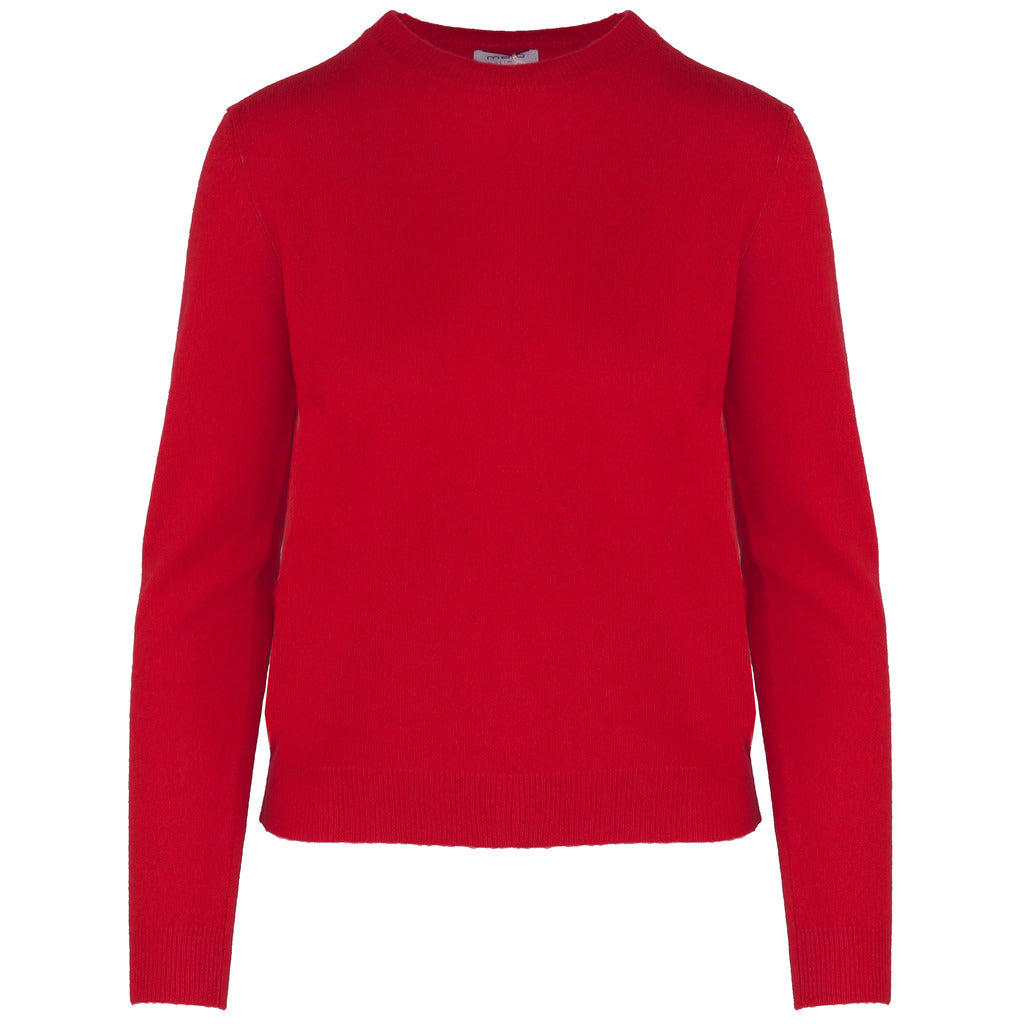Malo – Cashmere Crew-Neck Sweater in Brick – Red front view