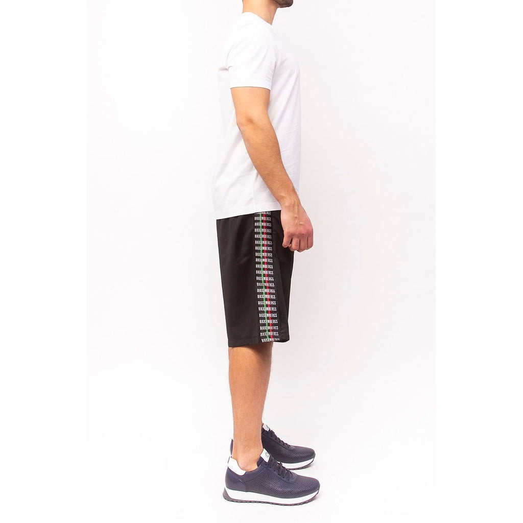 Bikkembergs – C111880_M4109-C74 Technical Shorts – side view showing branded stripe