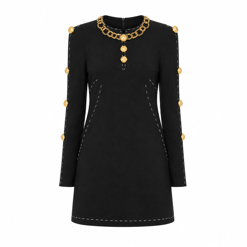 dolce & gabbana - Abito con dettagli oro