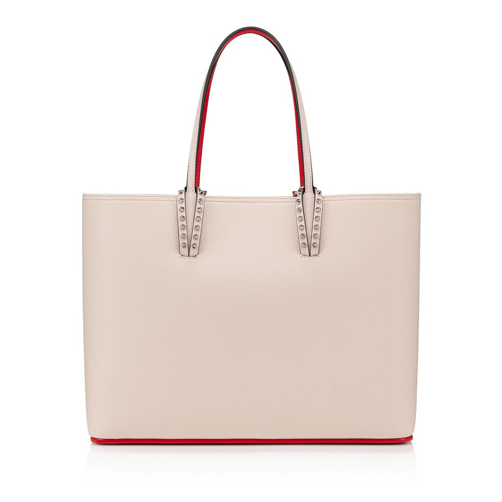 Christian Louboutin Cabata Large Tote Bag in Beige Calfskin