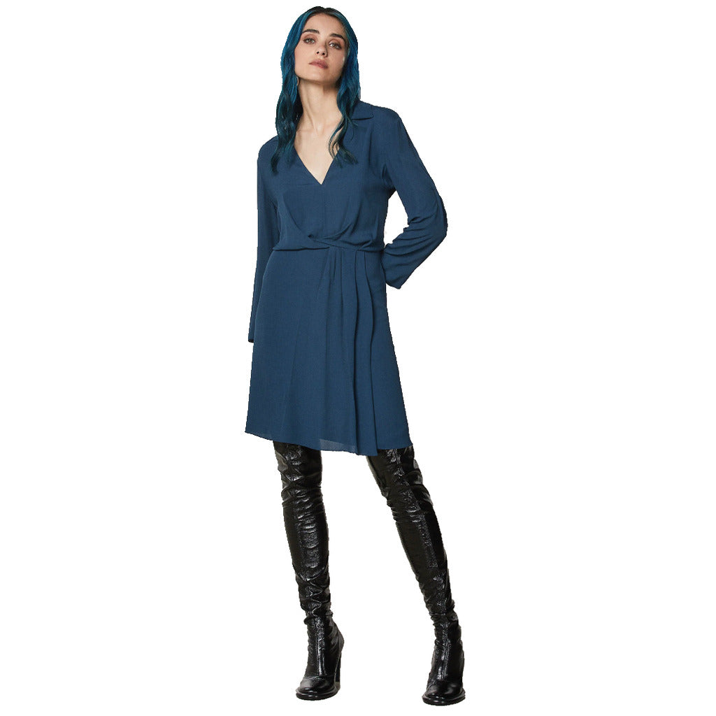 Patrizia Pepe Petrol Blue Midi Dress
