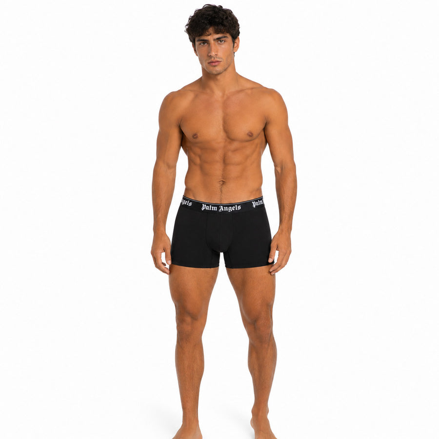 Palm Angels – black boxer briefs – front view on male model