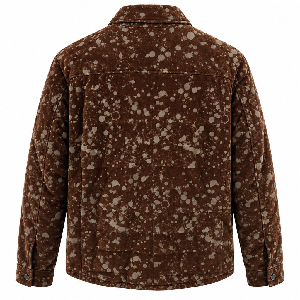 Hogan – Camouflage Jacket in Brown – flat back view showing full pattern