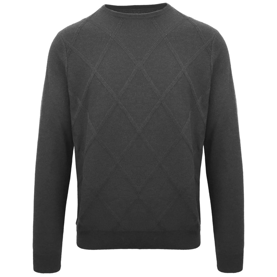 Malo – Girocollo Cashmere Crewneck Sweater – front view in anthracite
