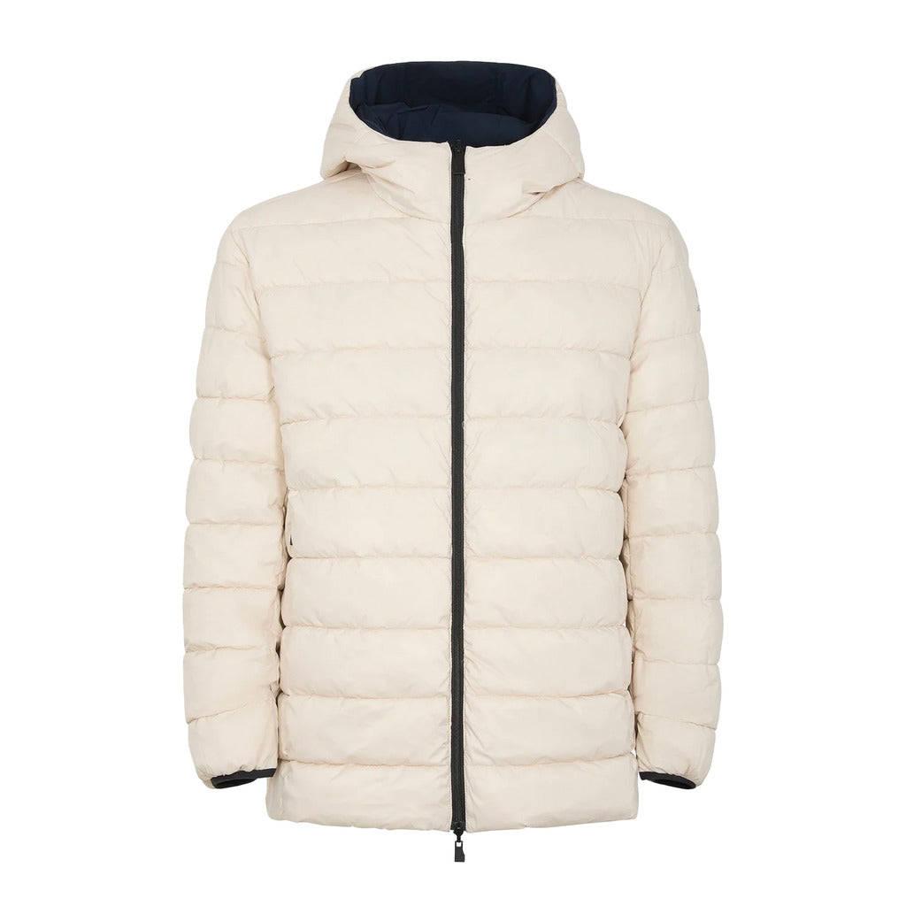 Suns – Flaminio reversible jacket – cream padded front with black zip