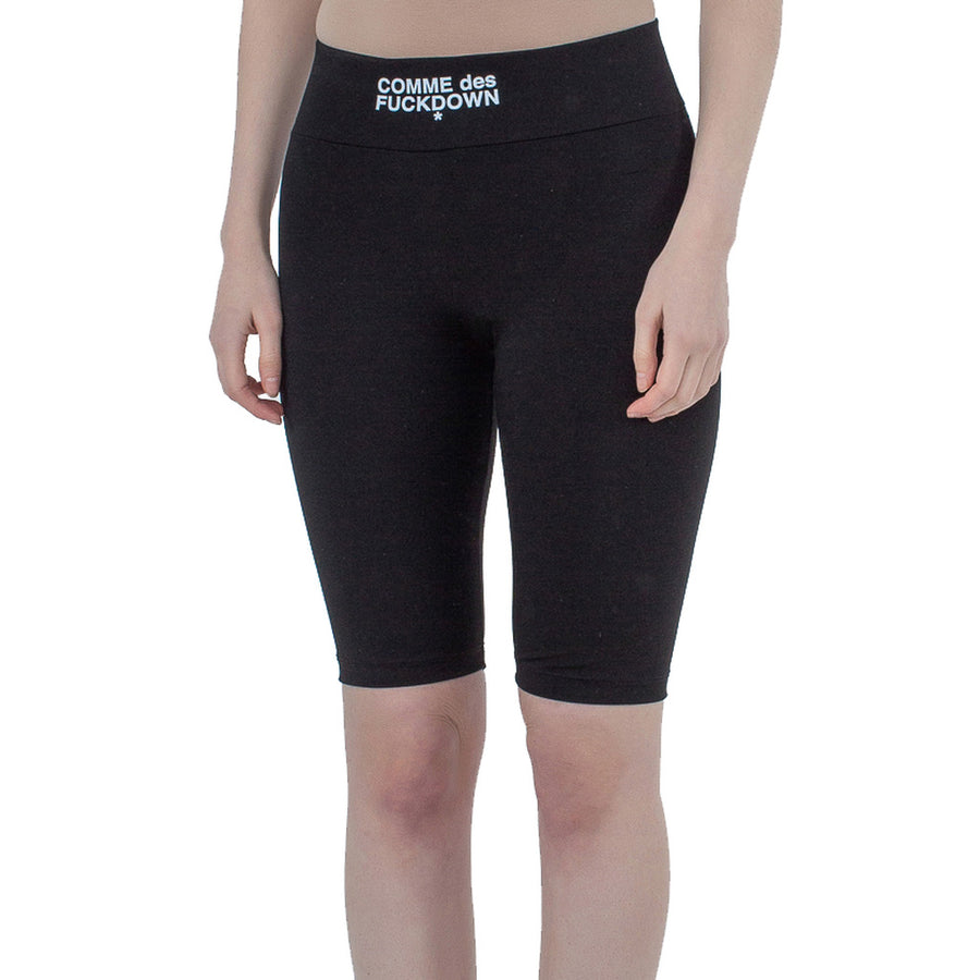 comme des fuckdown black cotton leggings, main product view