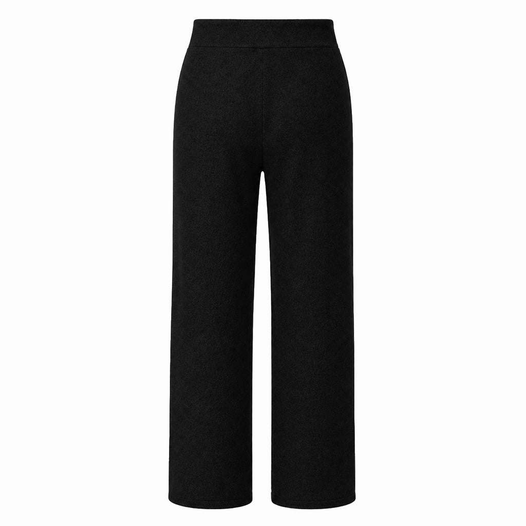 Alpha Studio – wool-cashmere wide-leg trousers – rear flat black packshot showing clean waistband