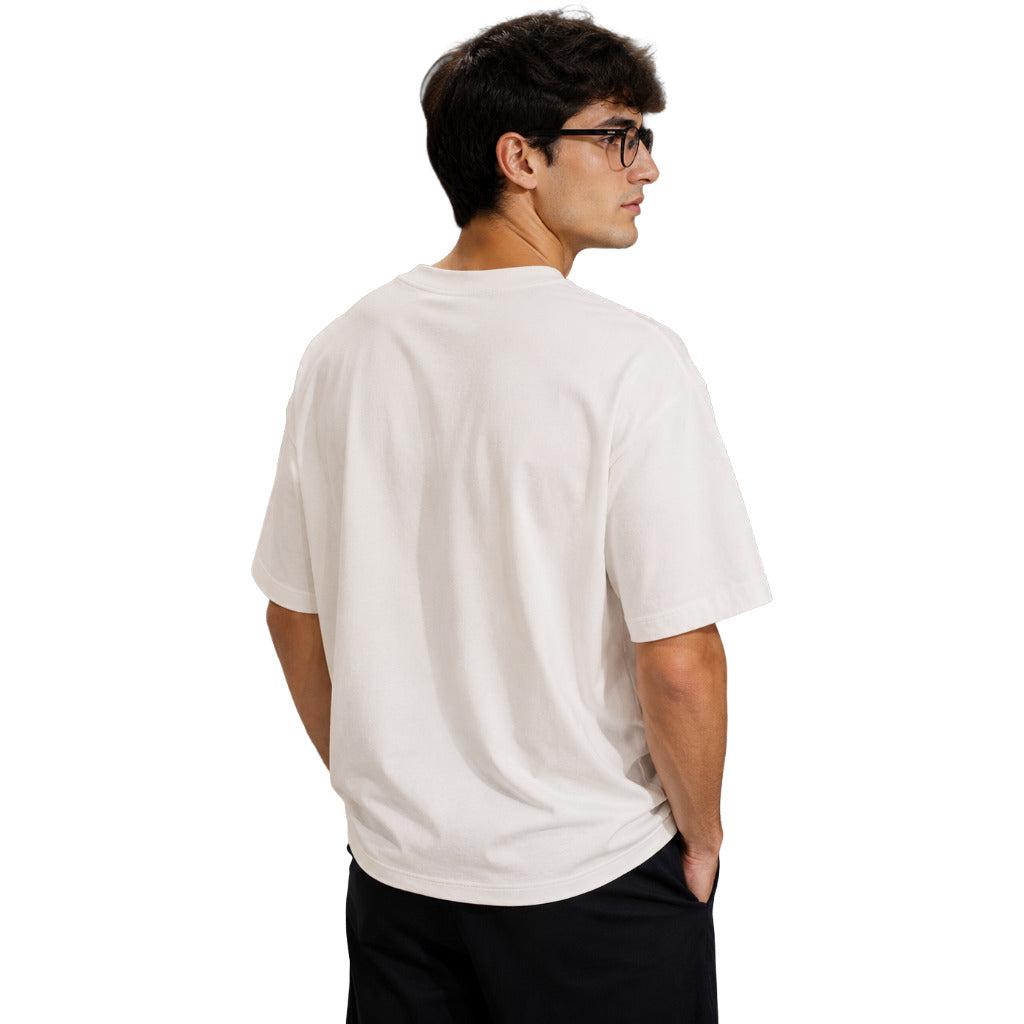 Dolce & Gabbana – white cotton T-shirt – model showing plain back and side profile