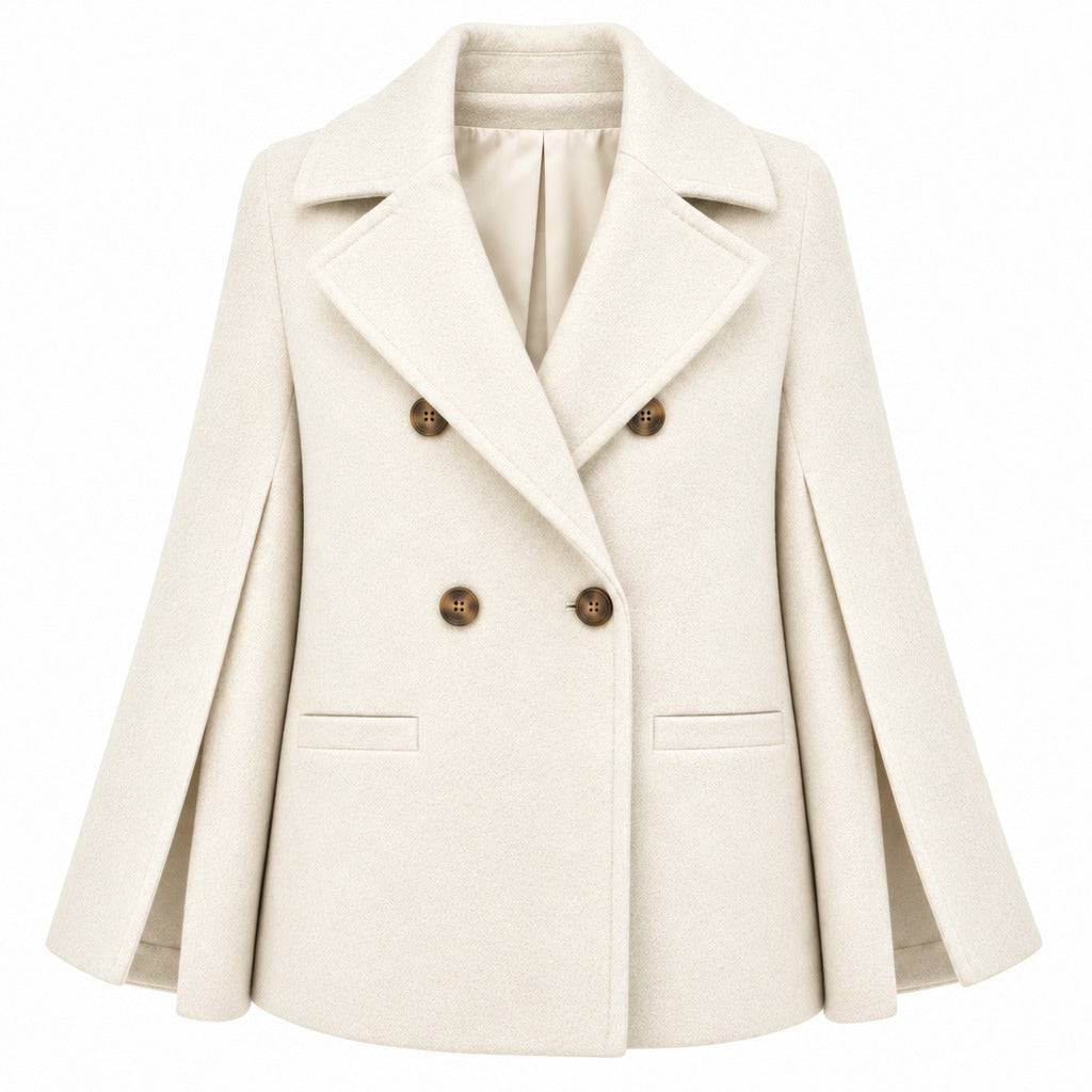 loro piana tessuto - peacoat doppiopetto taglio kimono