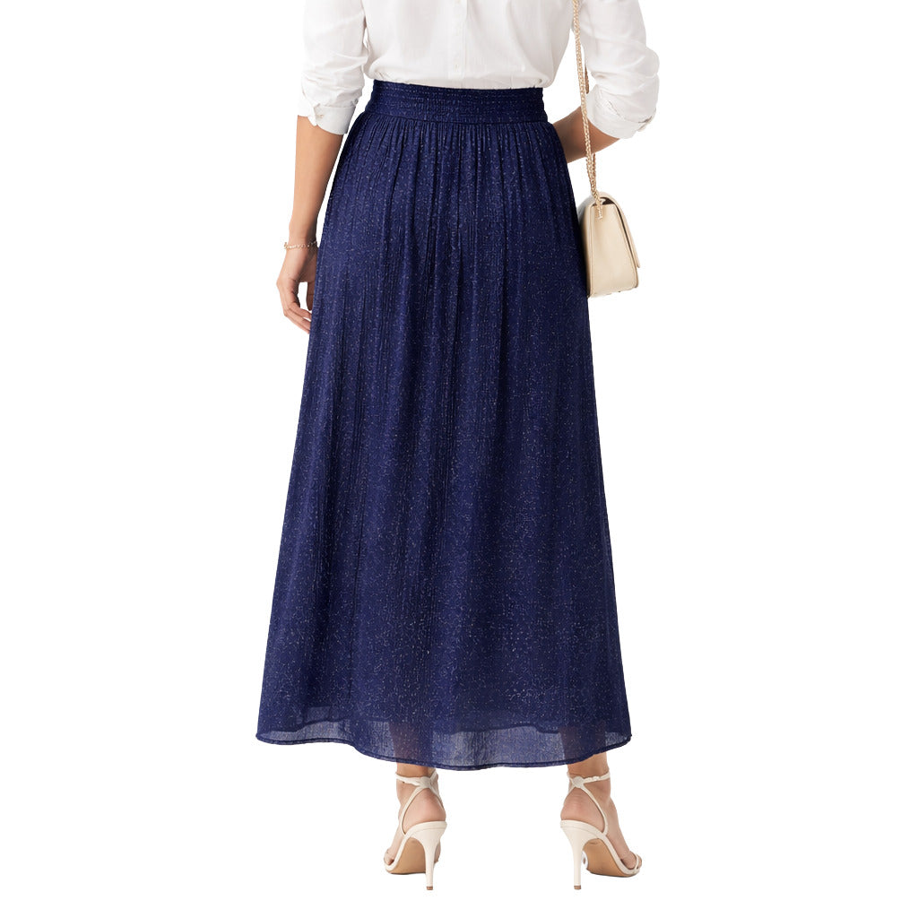 Elisabetta Franchi Blue Pleated Skirt