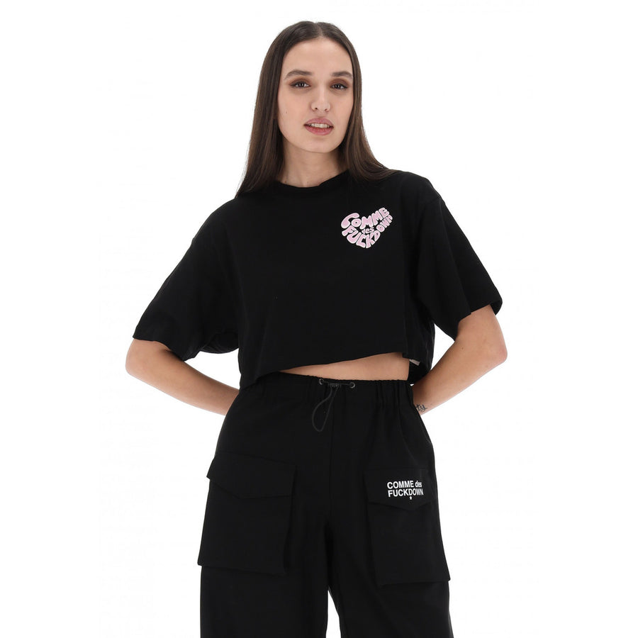 Comme Des Fuckdown Heart Print T-Shirt