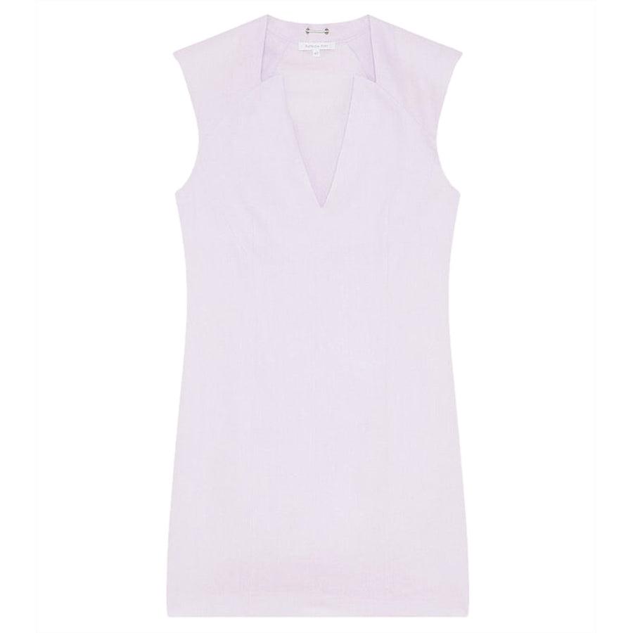 Patrizia Pepe – lilac sleeveless short dress with V-neck – flat front packshot