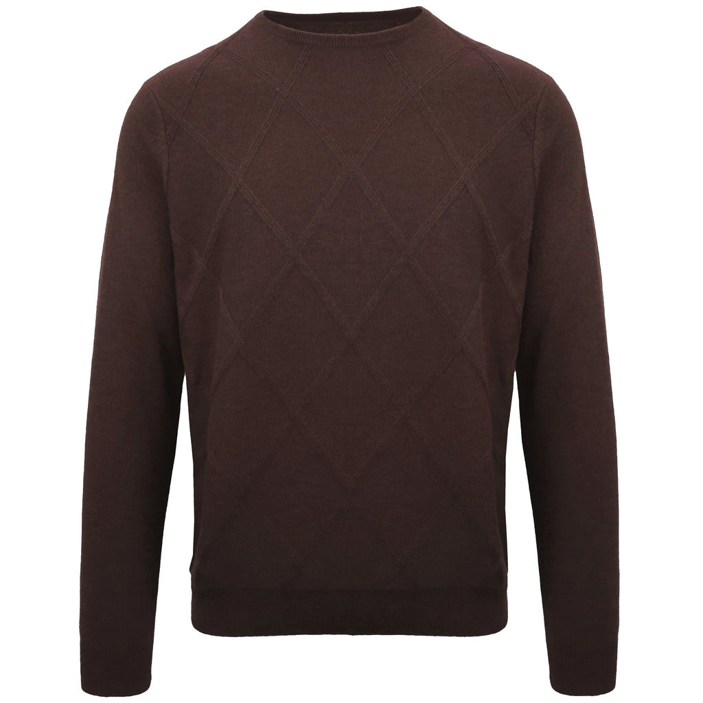 Malo – Girocollo Cashmere Crewneck Sweater – front view in brown
