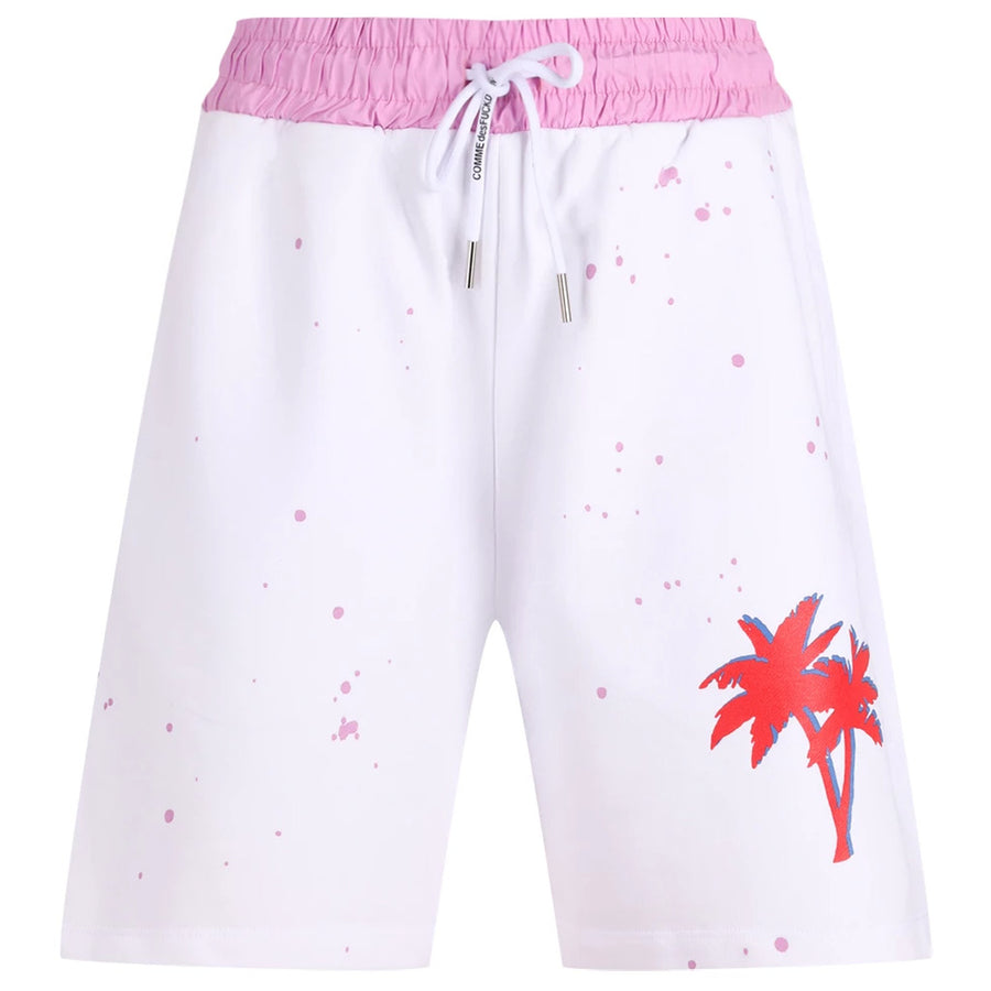 Comme Des Fuckdown Shorts with Palm Tree Print