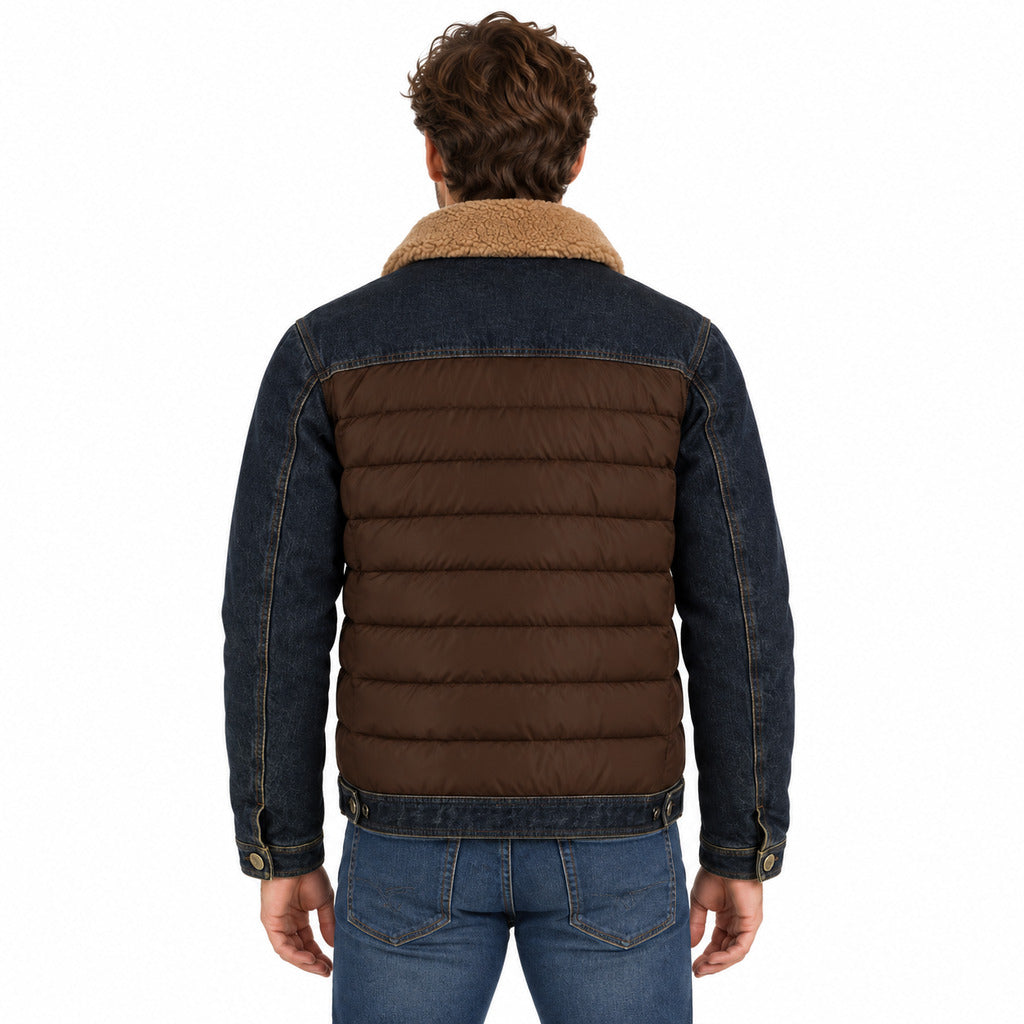 Moorer – Mondor Fur Jacket in Brown – back worn by model