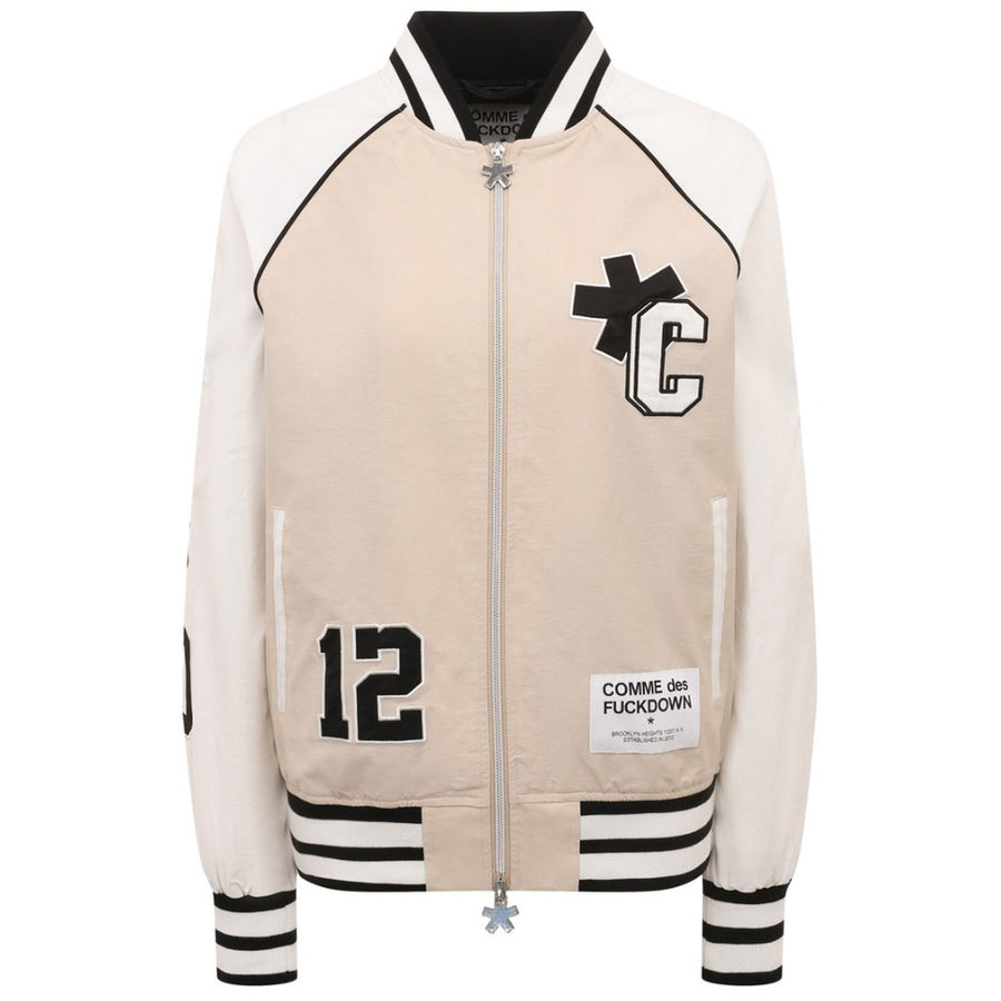 Comme Des Fuckdown Beige Bomber Jacket