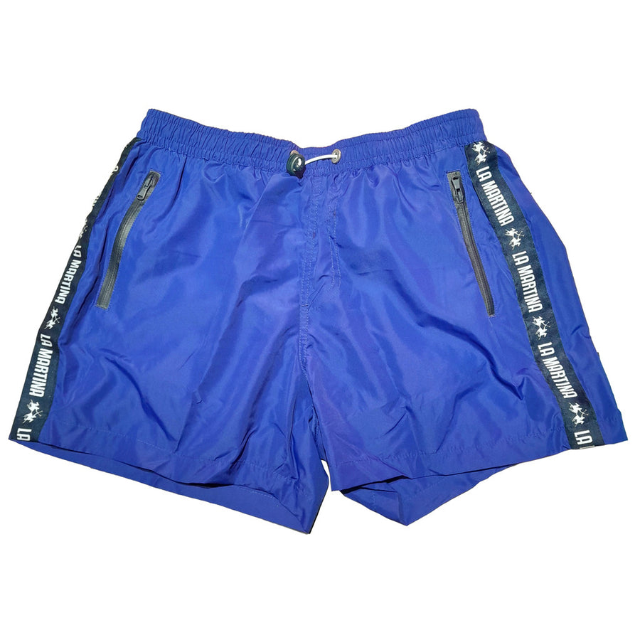 La Martina men's swimwear in blue, main product packshot