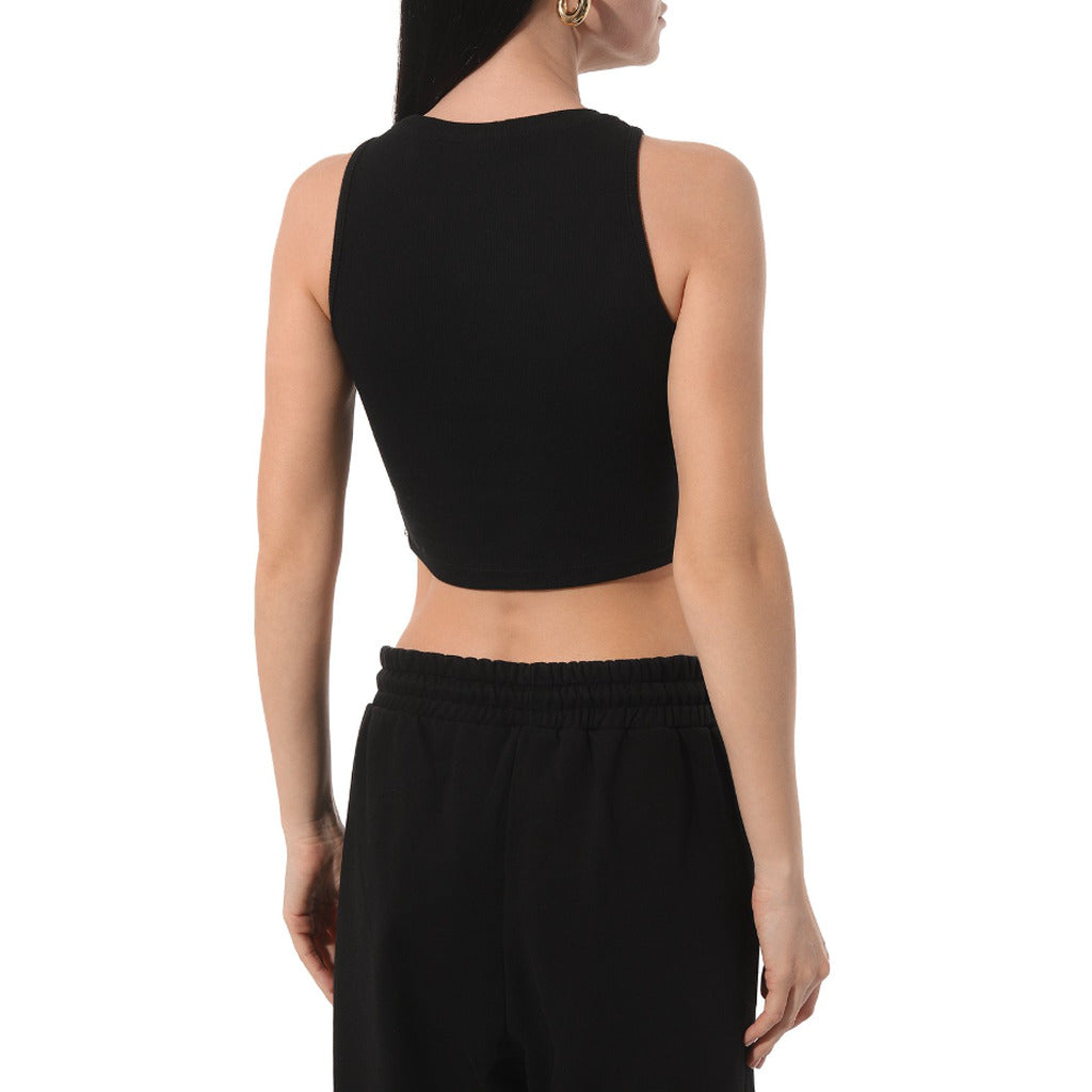 Comme Des Fuckdown Black Ribbed Cotton Cropped Top