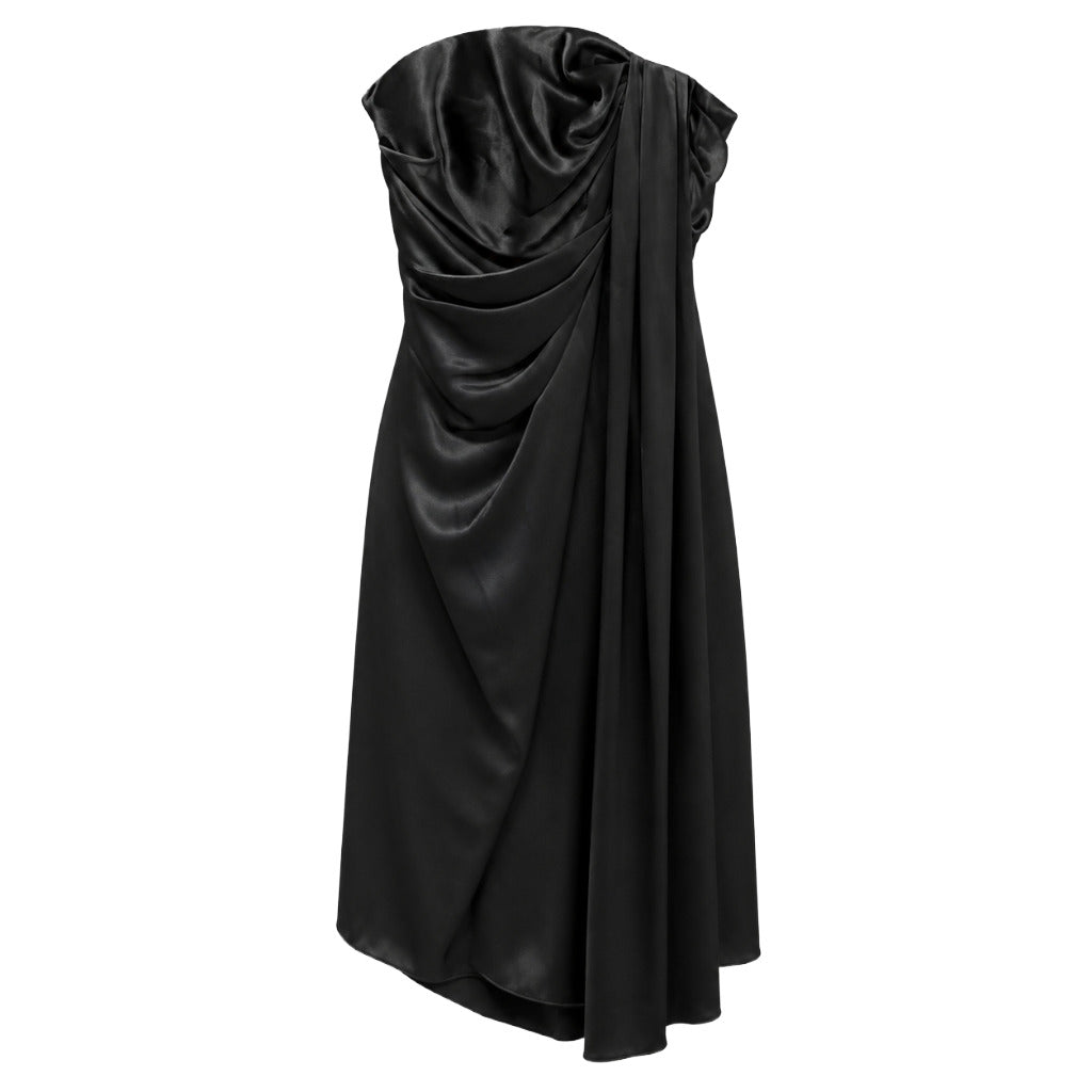 dolce & gabbana - abito nero con drappeggio