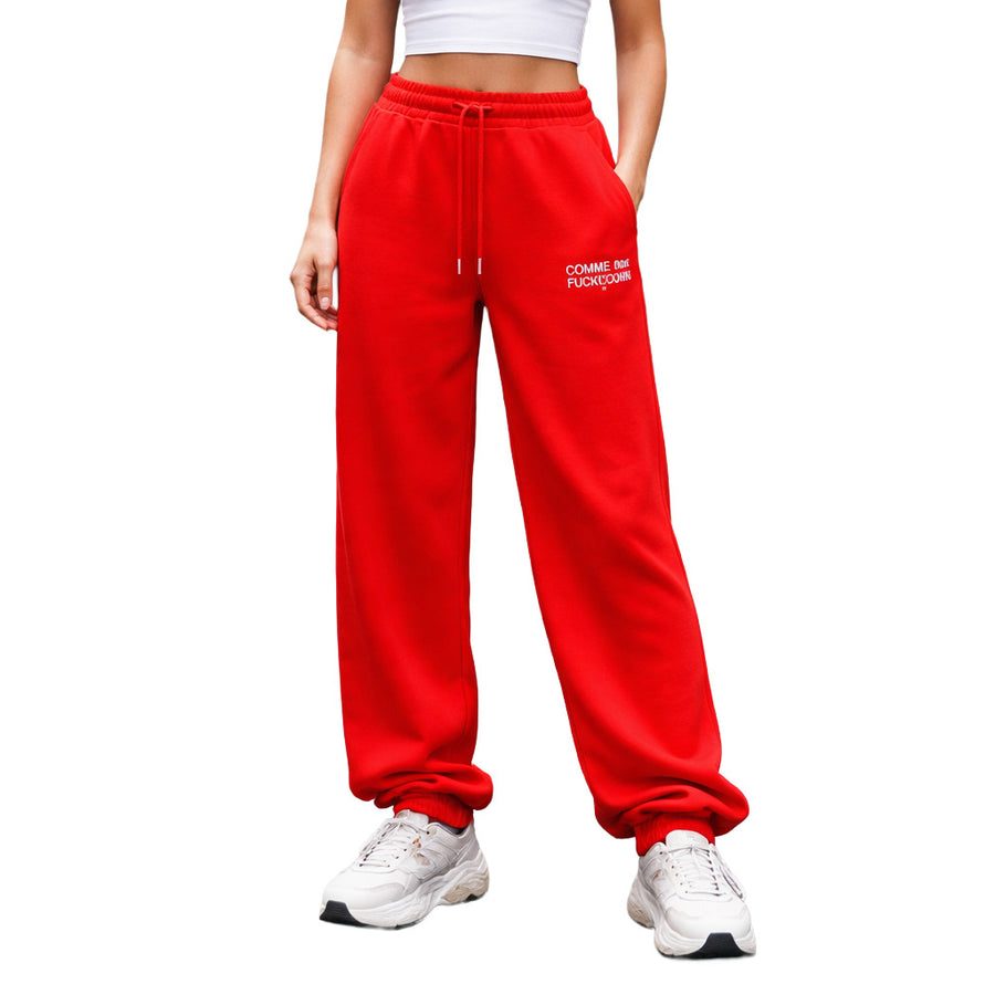 COMME des FUCKDOWN Palazzo Trousers in Red