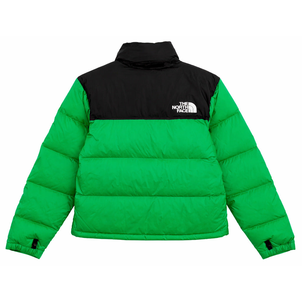 The North Face – 96 Retro Nuptse green puffer jacket – back packshot