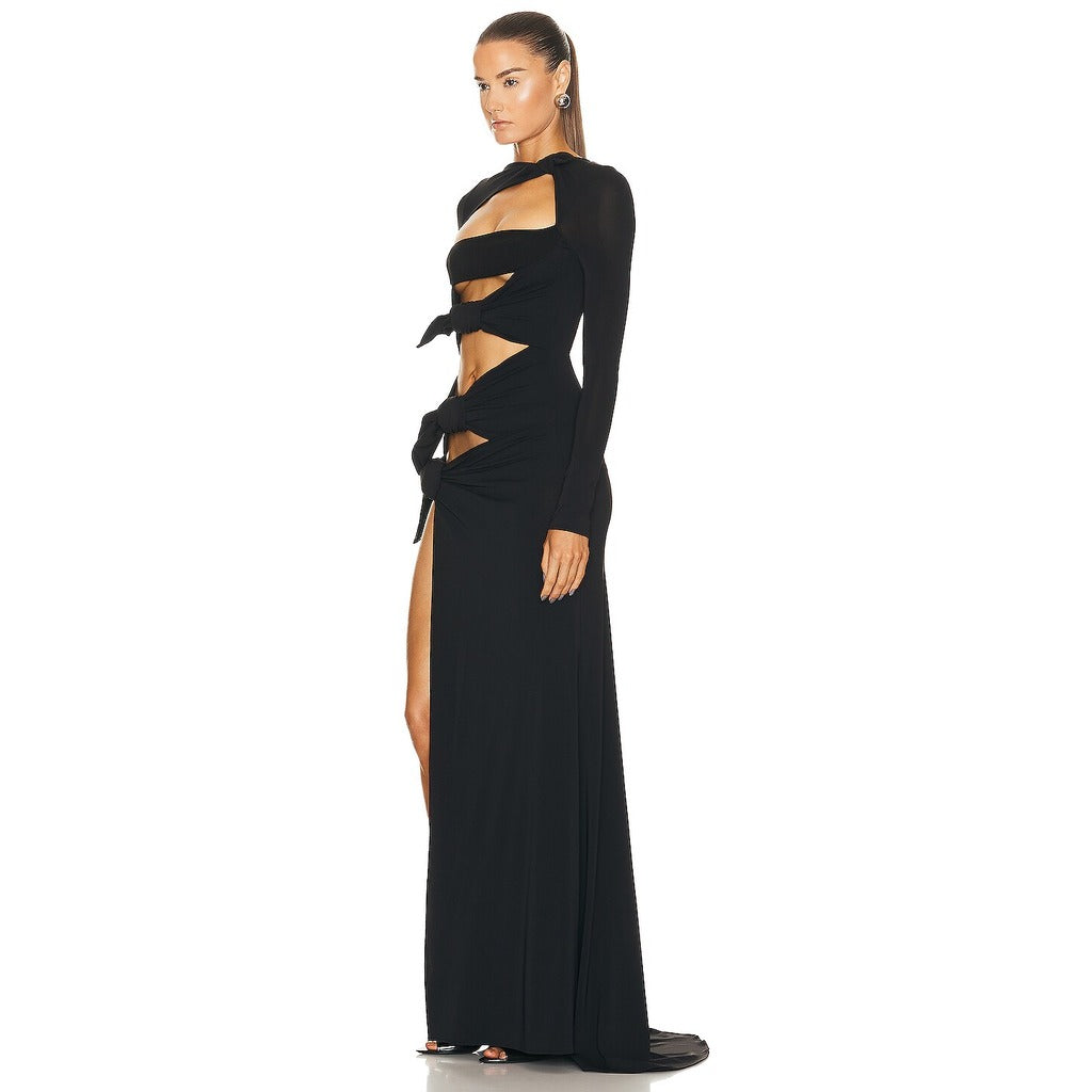 The Attico Candice Black Maxi Dress