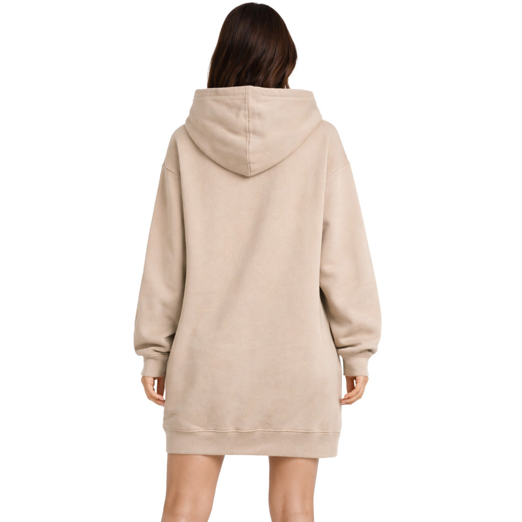 Comme Des Fuckdown Sweatshirt Dress in Beige