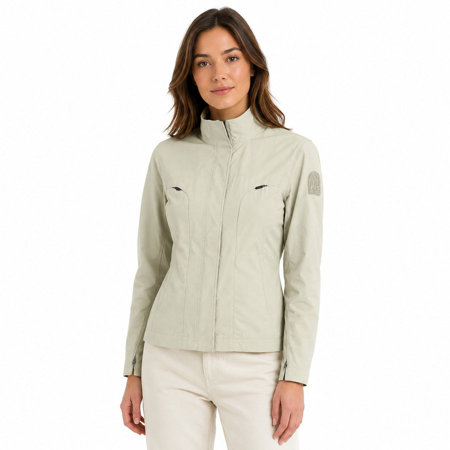 Parajumpers – Katika green cotton-blend jacket – front view worn by model