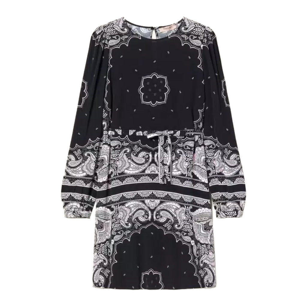 Twinset Bandana Print Dress in Black