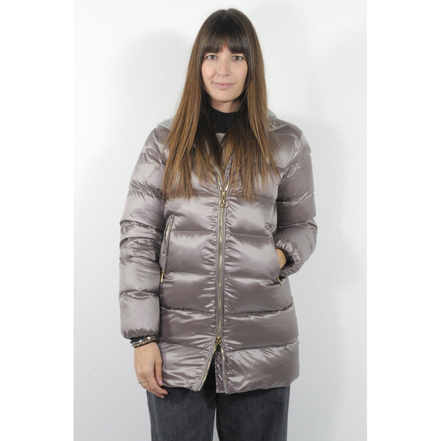 People Of Shibuya – Usagi_pm839-920 Down Jacket in Grey – front view worn zipped