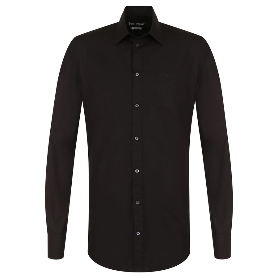Dolce & Gabbana – black long-sleeve shirt – front-facing flat lay