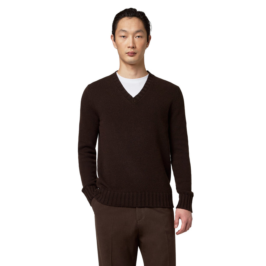 Alpha Studio Wool Blend V-Neck Sweater