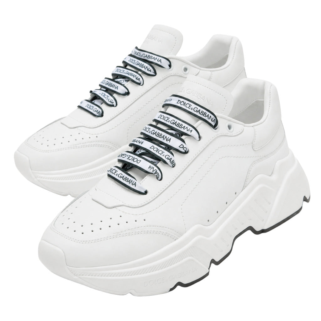 Dolce & Gabbana – white low-top sneakers – pair shown from above at an angled front view