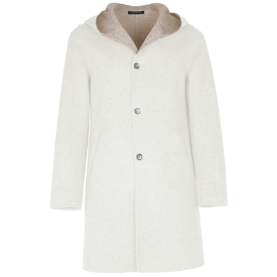 Loro Piana Tessuto – Fabric Capolavoro Parka – front view of white coat