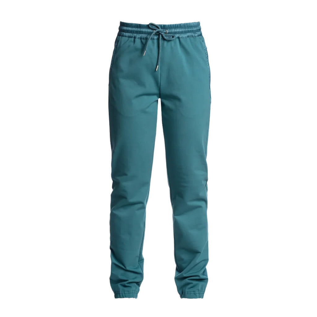 Parajumpers – Martina petrol blue trousers – front view, flat lay, drawstring waist and elastic cuffs