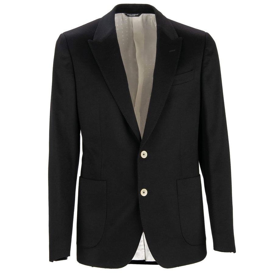 Dolce & Gabbana – black virgin wool jacket – front view, flat packshot