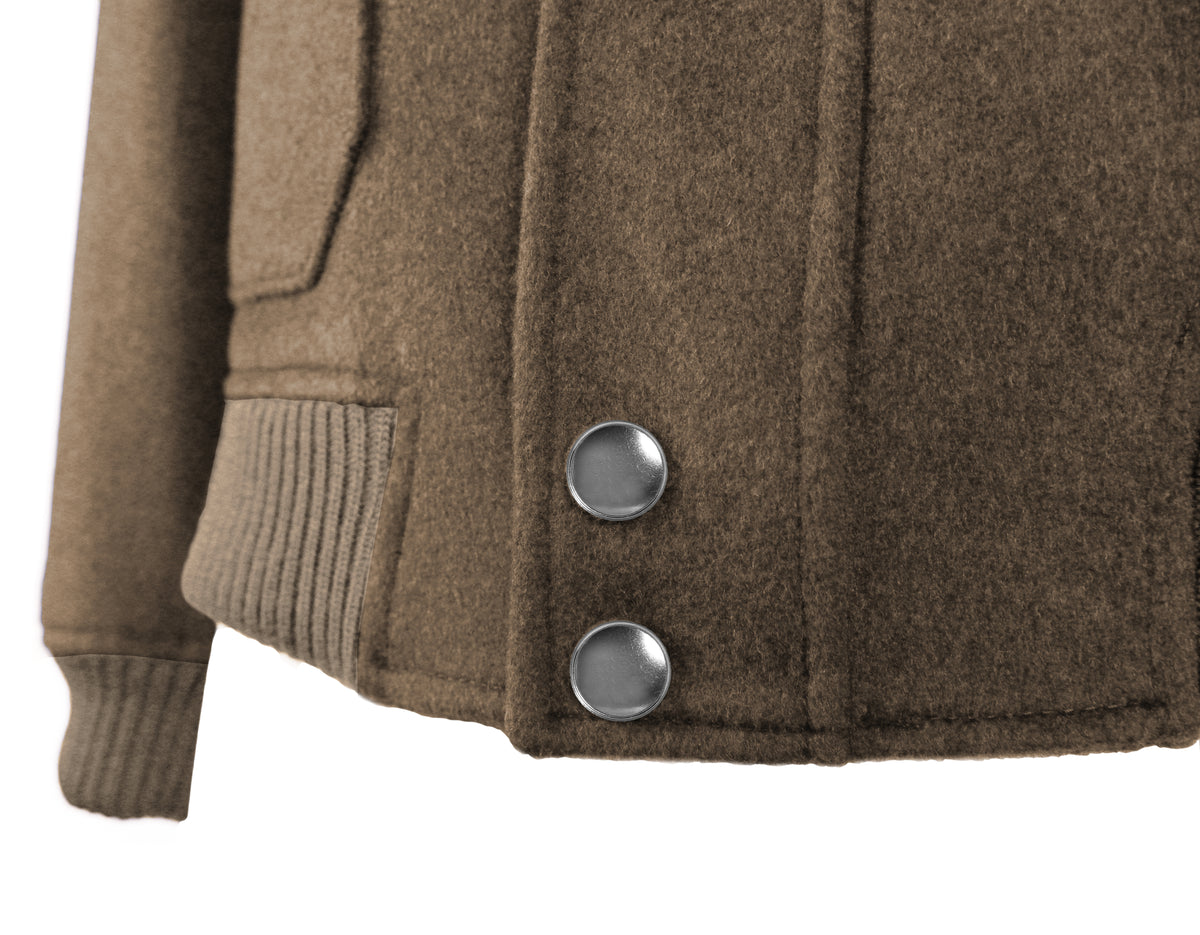 loro piana tessuto - BOMBER COAT HAZELNUT