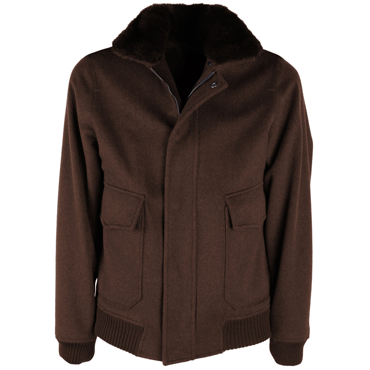 loro piana tessuto - bomber coat brown