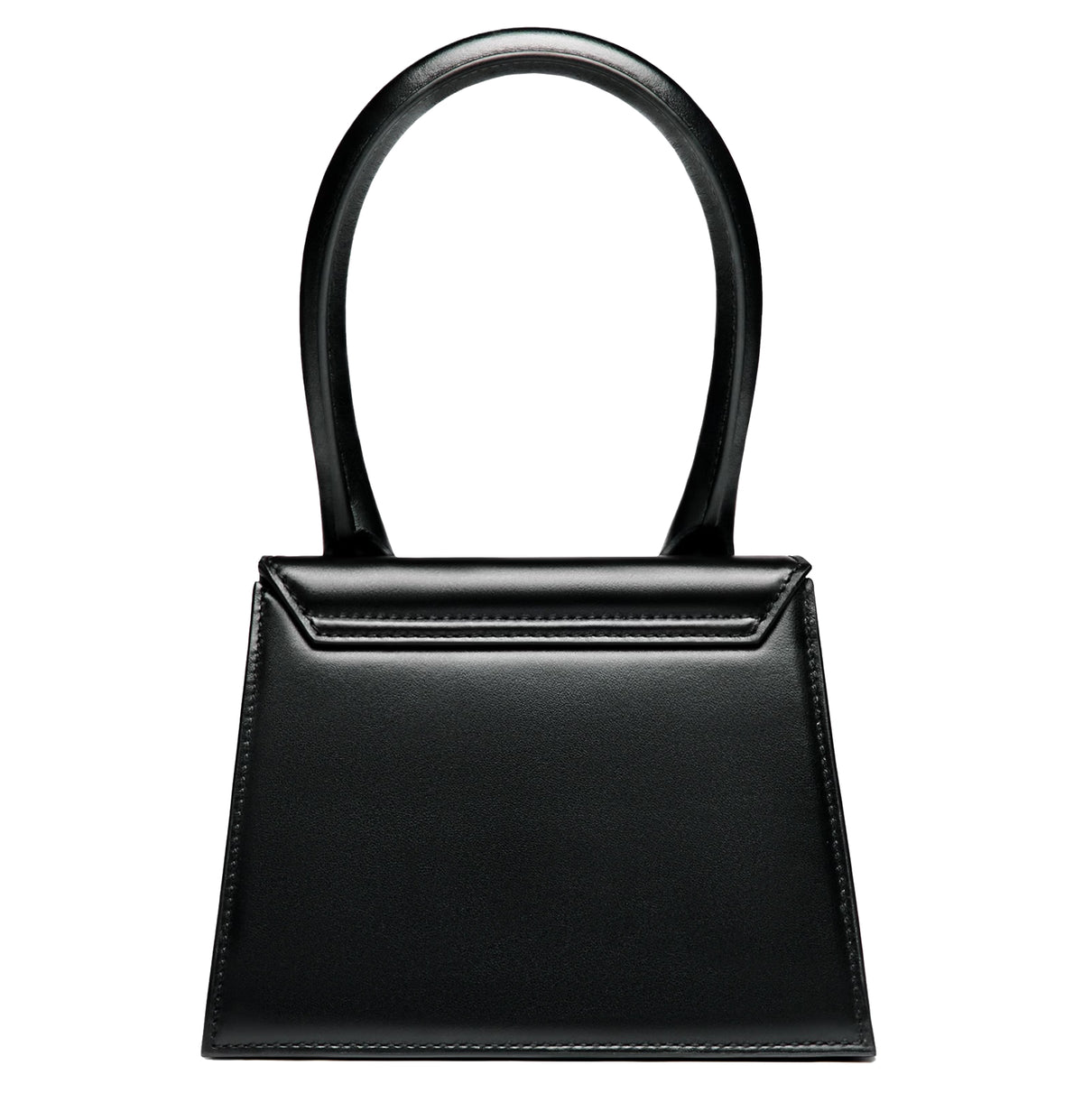 jacquemus – Chiquito Moyen Handbag in Black – rear view showing plain black exterior