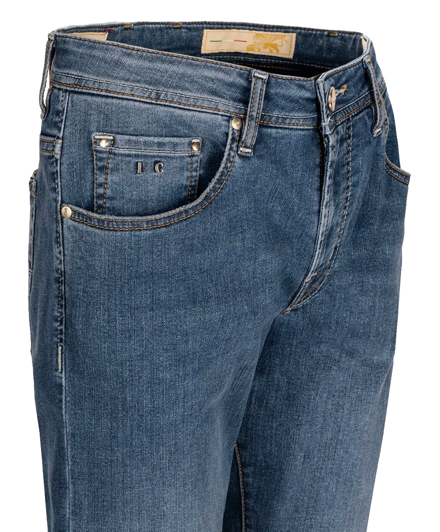 Tramarossa Jeans Blue Cotton Blend Michelangelo Cortina
